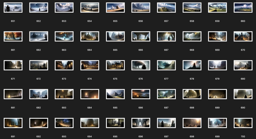 No.601-700 Concept art style illustration collection