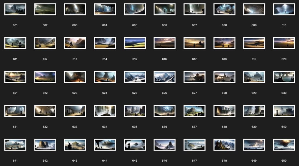 No.601-700 Concept art style illustration collection