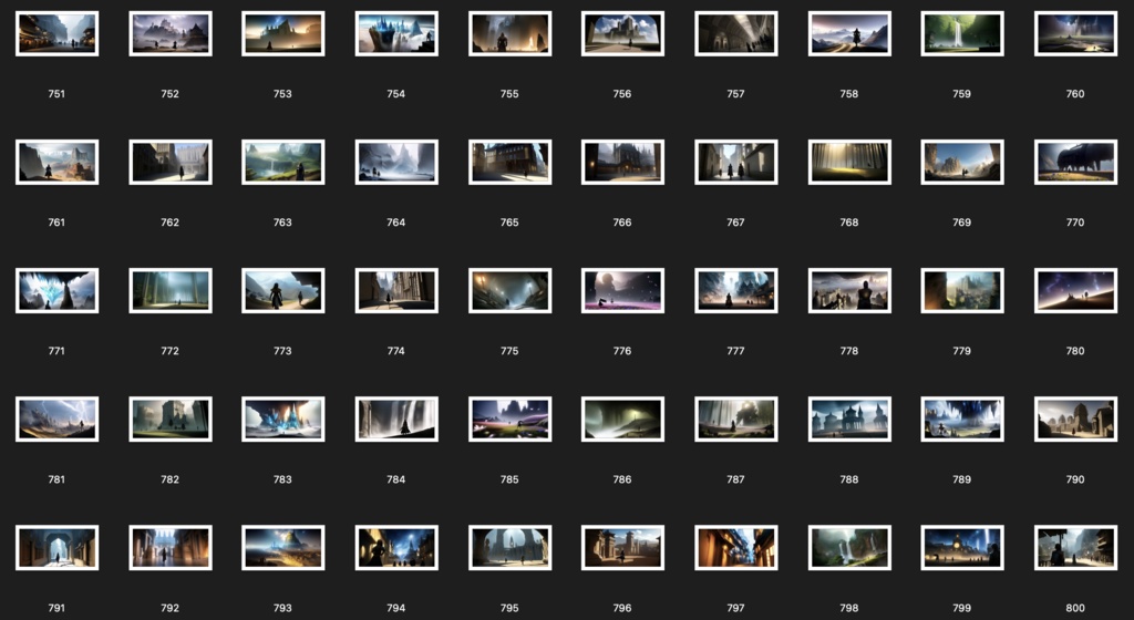 No.701-800 Concept art style illustration collection