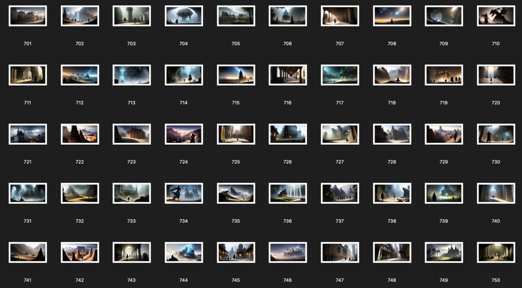 No.701-800 Concept art style illustration collection