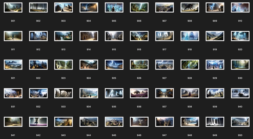 No.901-1000 Concept art style illustration collection