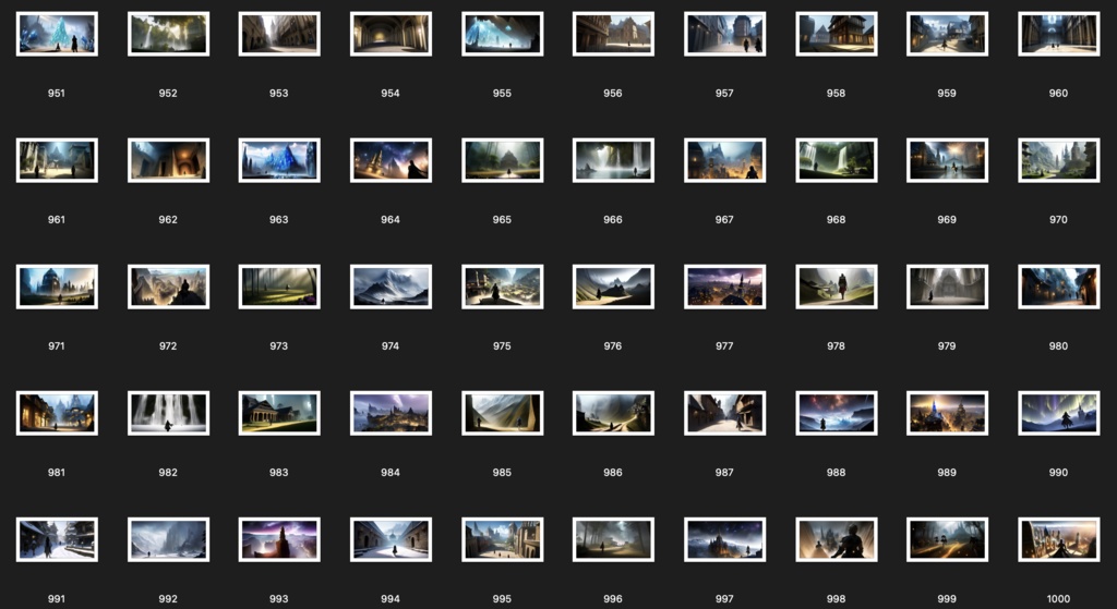 No.901-1000 Concept art style illustration collection