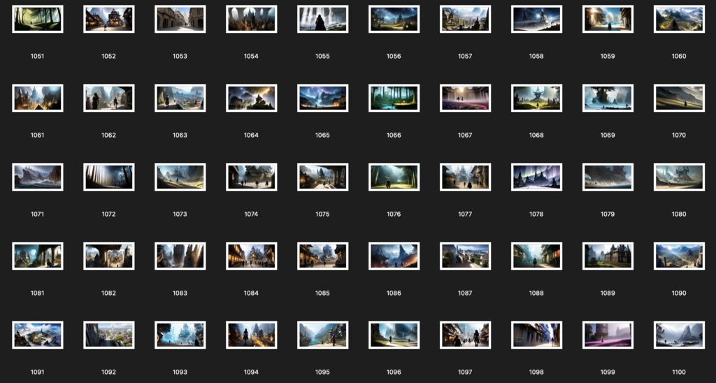 No.1001-1100 Concept art style illustration collection