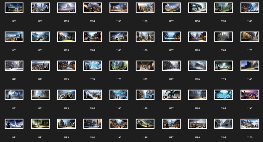 No.1101-1200 Concept art style illustration collection