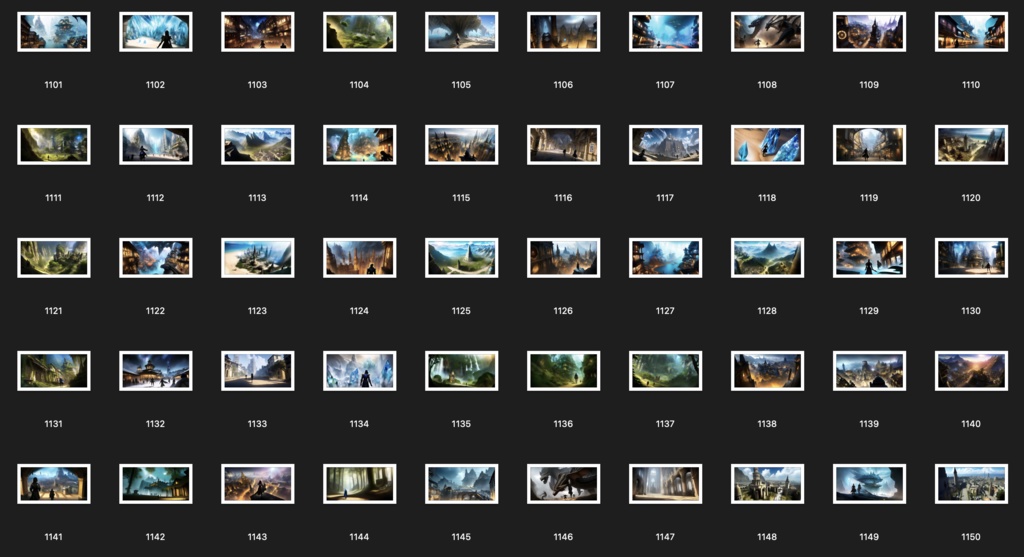 No.1101-1200 Concept art style illustration collection