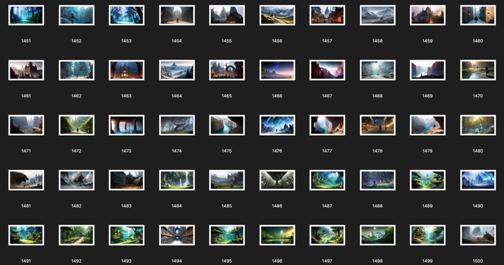 No.1401-1500 Concept art style illustration collection