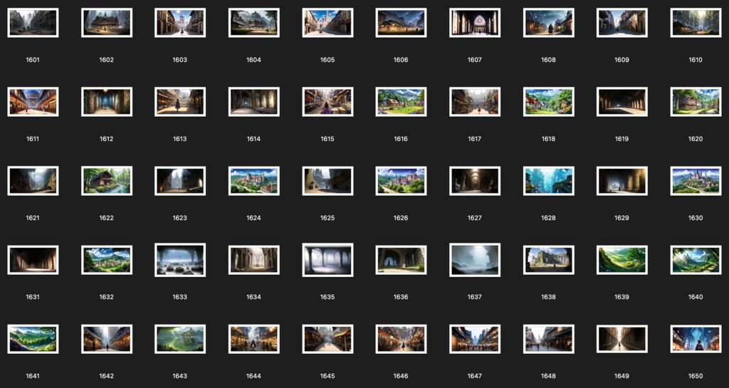 No.1601-1700 Concept art style illustration collection