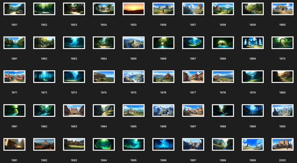 No.1901-2000 Concept art style illustration collection