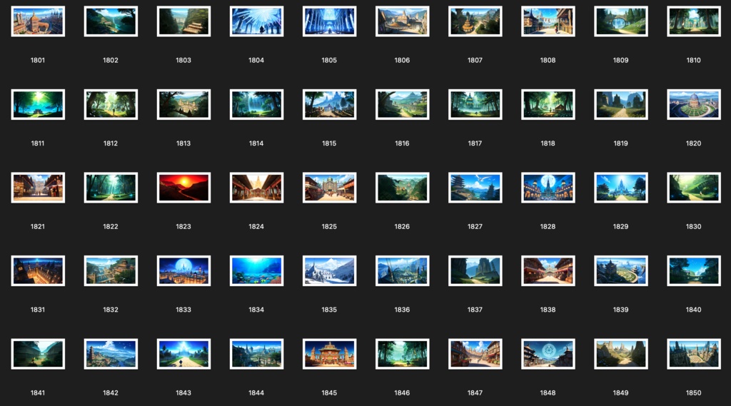 No.1801-1900 Concept art style illustration collection