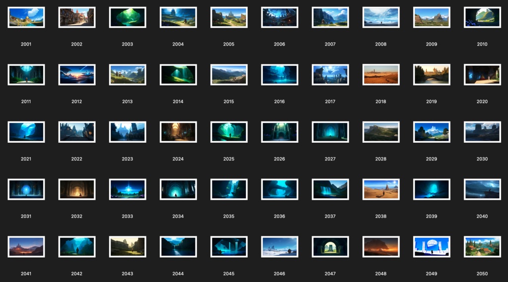 No.2001-2100 Concept art style illustration collection