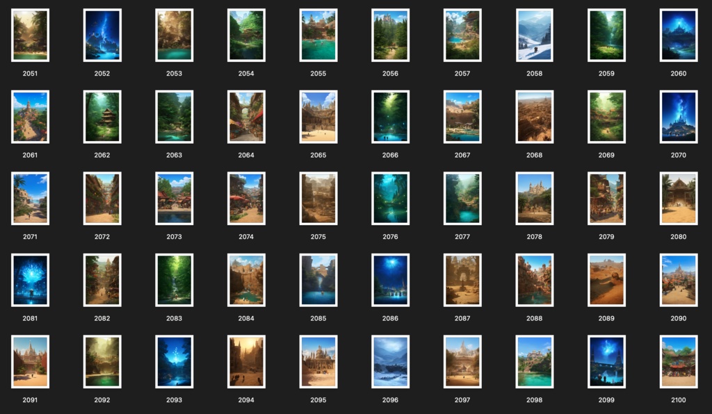 No.2001-2100 Concept art style illustration collection