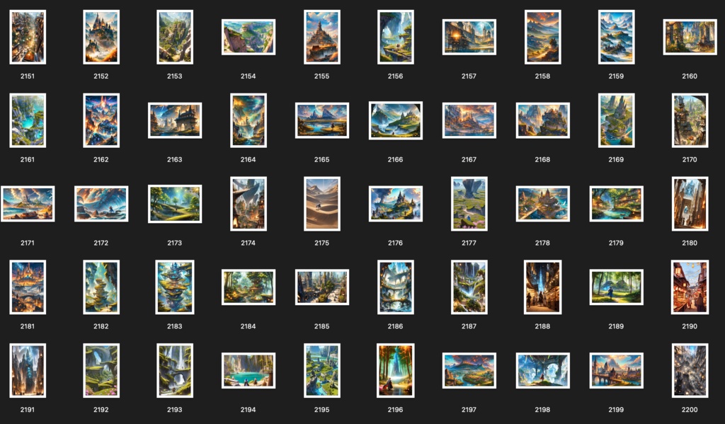 No.2101-2200 Concept art style illustration collection