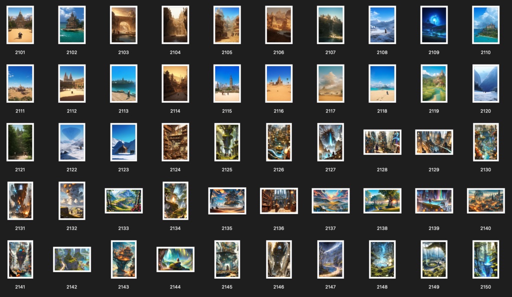 No.2101-2200 Concept art style illustration collection