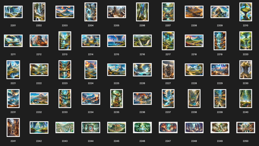 No.2201-2300 Concept art style illustration collection