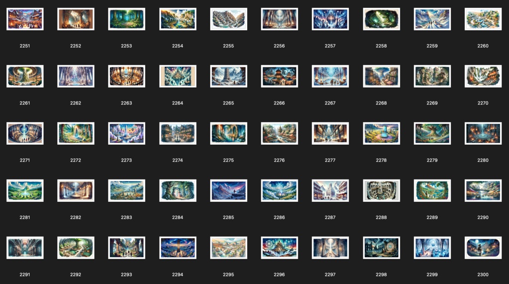 No.2201-2300 Concept art style illustration collection