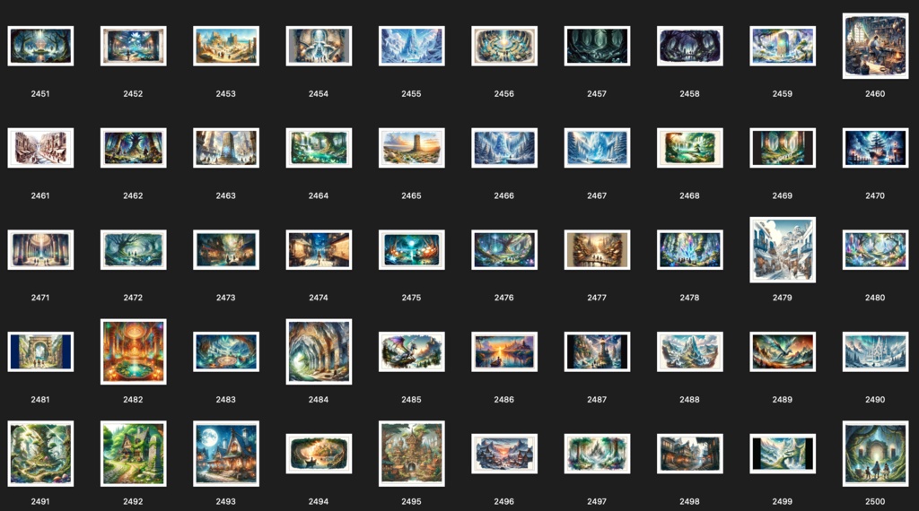 No.2401-2500 Concept art style illustration collection