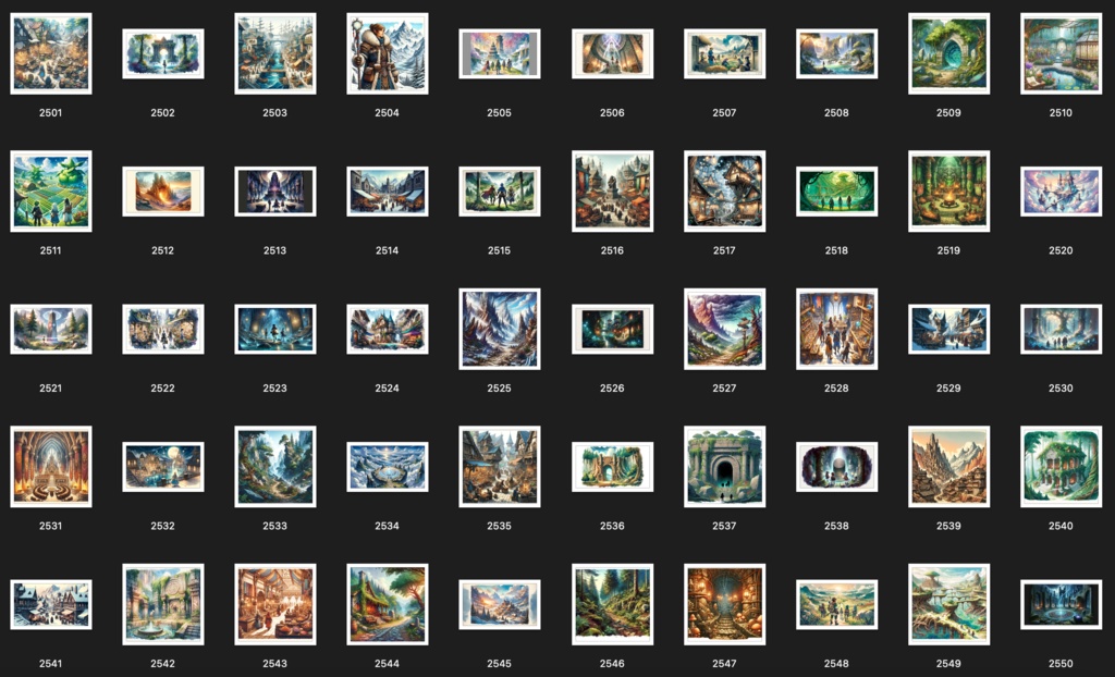 No.2501-2600 Concept art style illustration collection