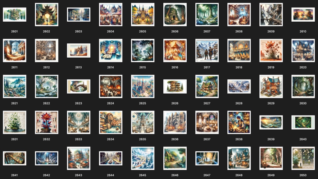 No.2601-2700 Concept art style illustration collection