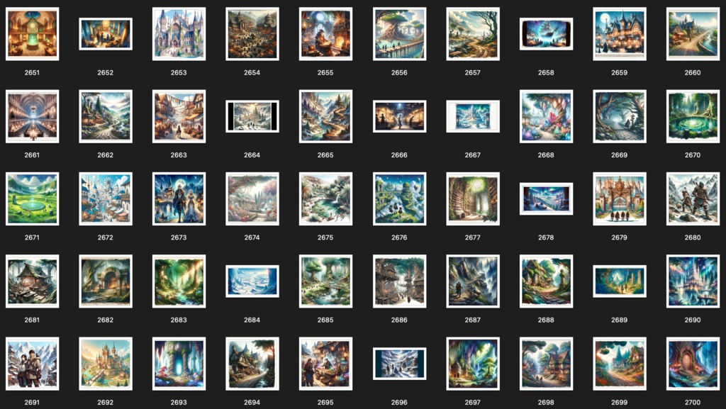 No.2601-2700 Concept art style illustration collection