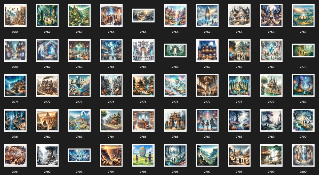 No.2701-2800 Concept art style illustration collection