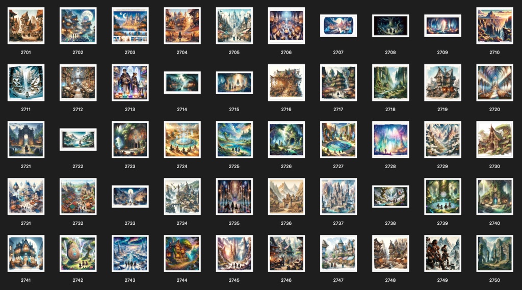 No.2701-2800 Concept art style illustration collection