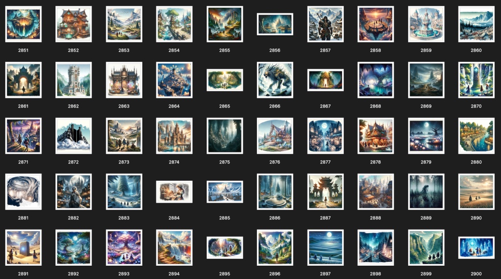 No.2801-2900 Concept art style illustration collection