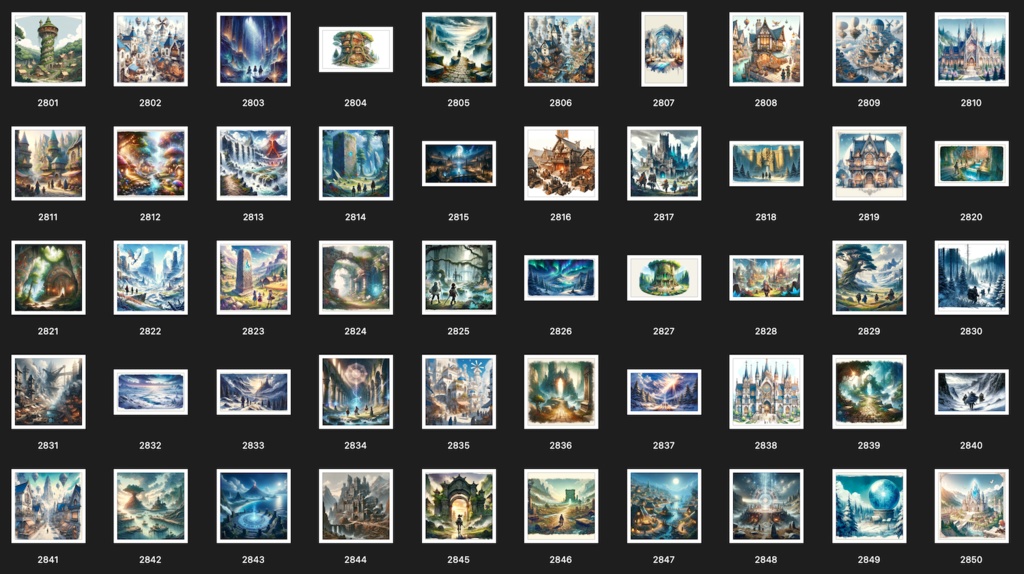 No.2801-2900 Concept art style illustration collection