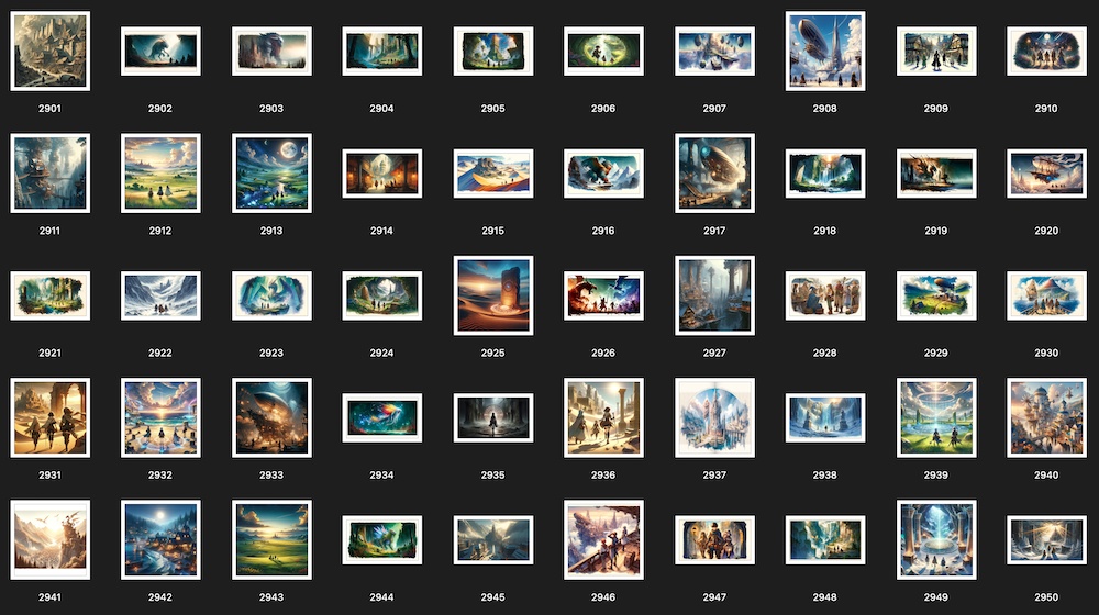 No.2901-3000 Concept art style illustration collection