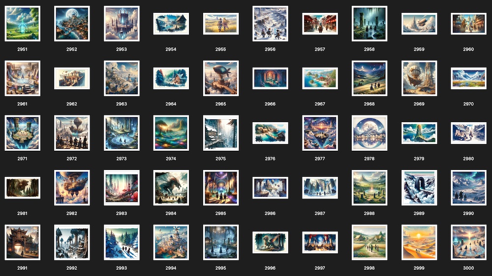 No.2901-3000 Concept art style illustration collection