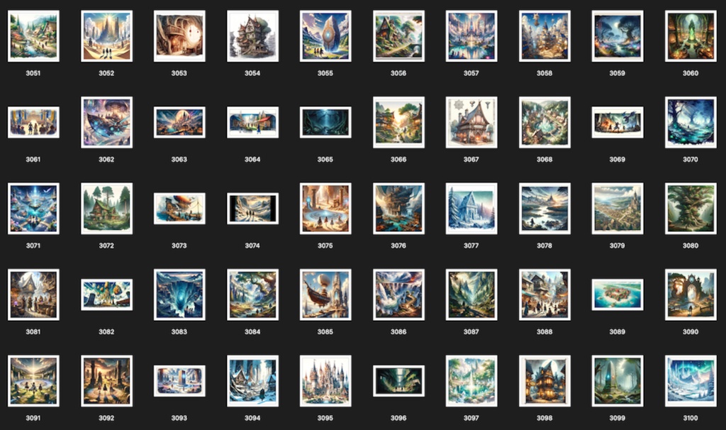 No.3001-3100 Concept art style illustration collection