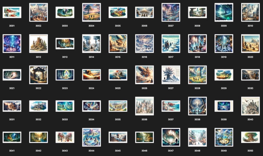 No.3001-3100 Concept art style illustration collection