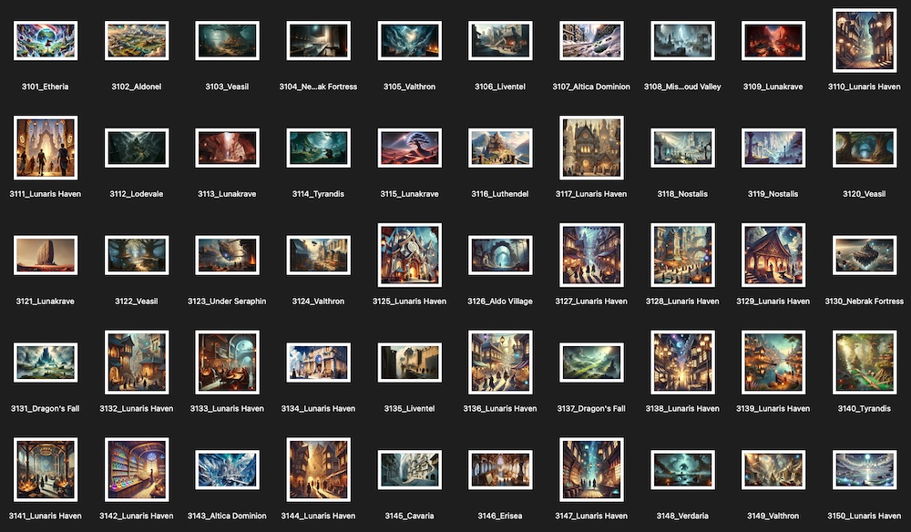 No.3101-3200: Concept art style illustration collection