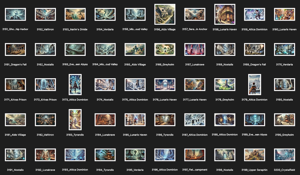 No.3101-3200: Concept art style illustration collection