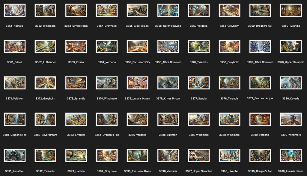 No.3301-3400: Concept art style illustration collection