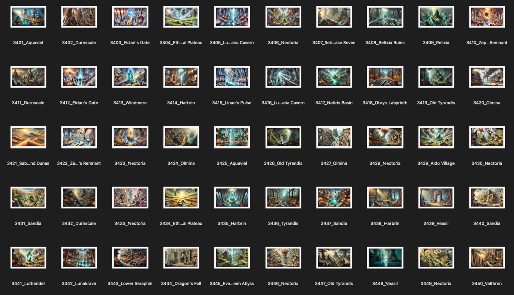 No.3401-3500: Concept art style illustration collection