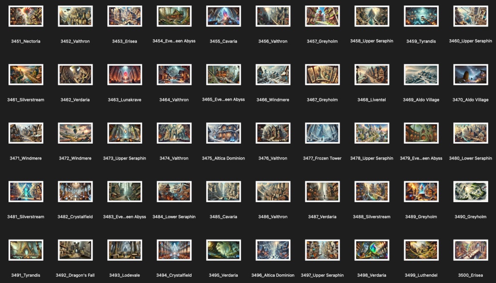 No.3401-3500: Concept art style illustration collection