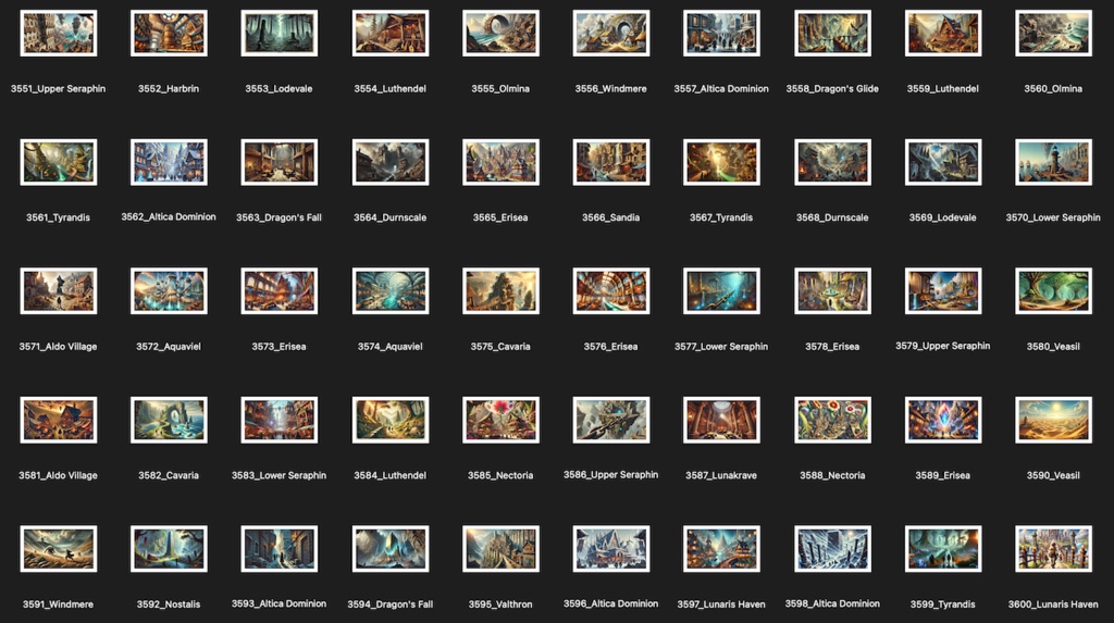 No.3501-3600: Concept art style illustration collection