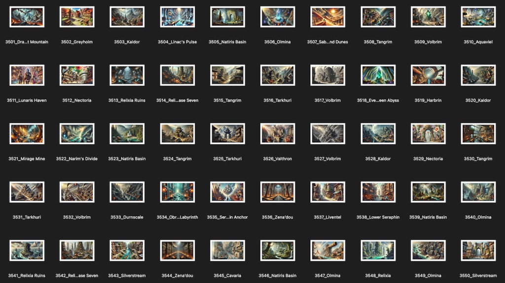 No.3501-3600: Concept art style illustration collection