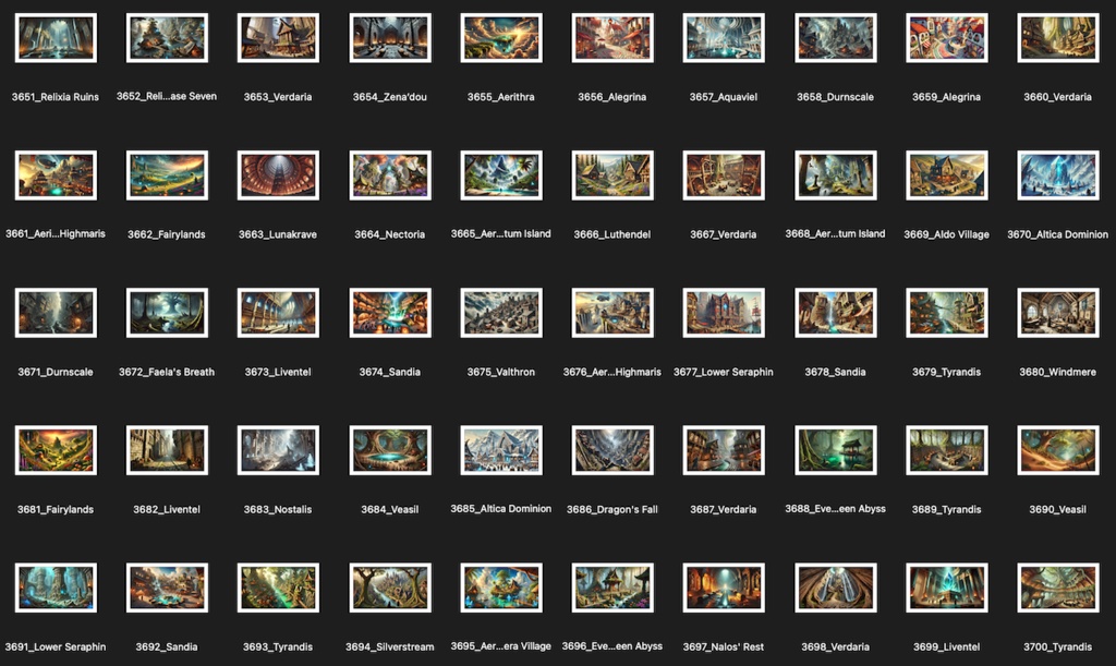 No.3601-3700: Concept art style illustration collection