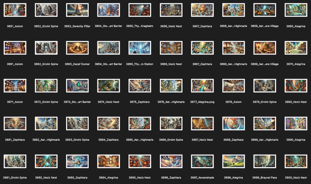 No.3801-3900: Concept art style illustration collection