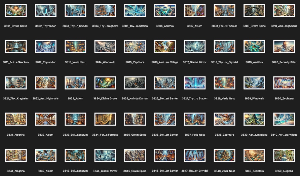 No.3801-3900: Concept art style illustration collection