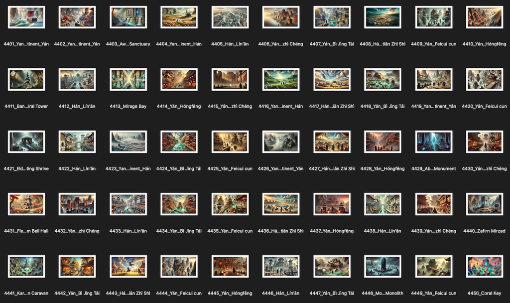 No.4401-4500: Concept art style illustration collection