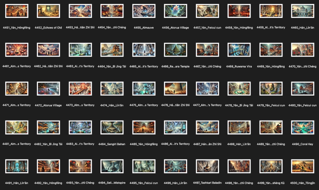 No.4401-4500: Concept art style illustration collection