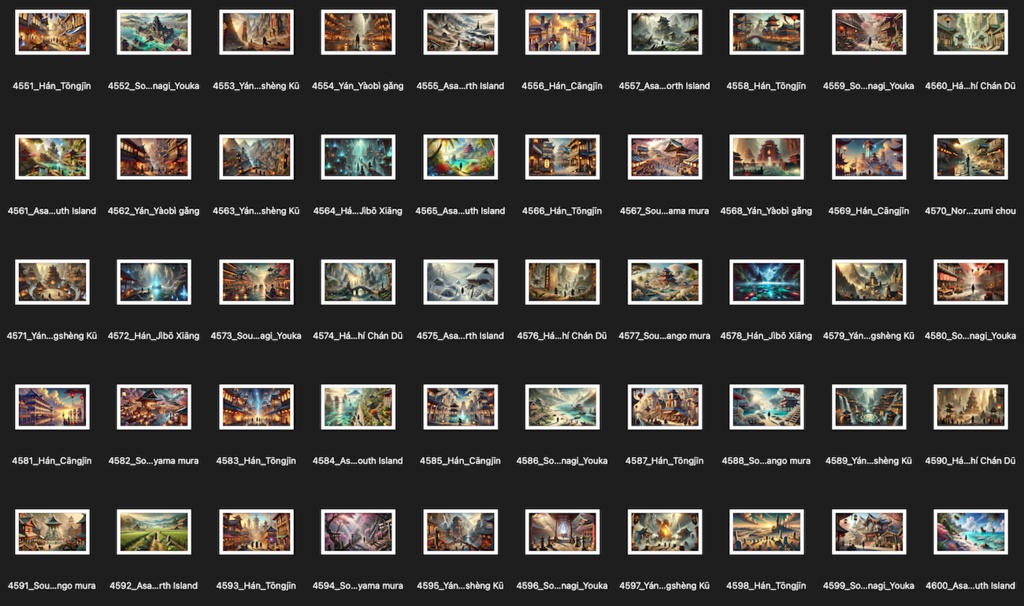 No.4501-4600: Concept art style illustration collection