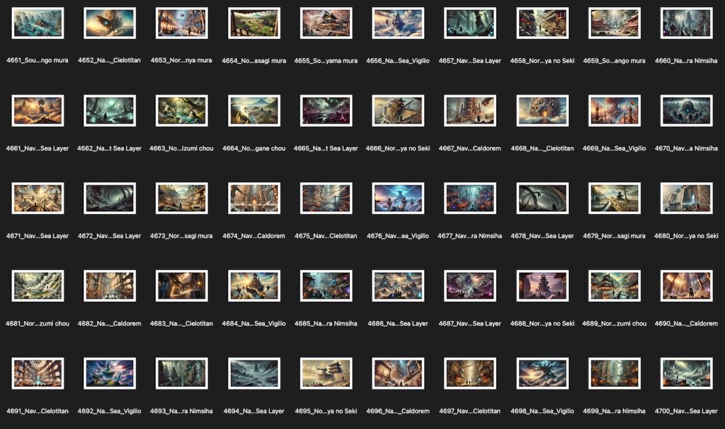 No.4601-4700: Concept art style illustration collection