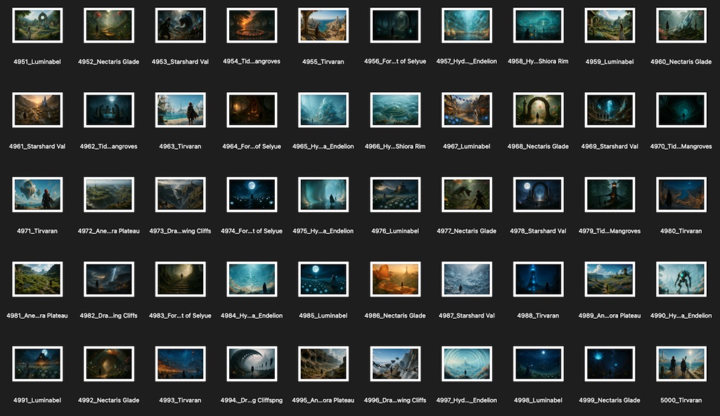 No.4901-5000: Concept art style illustration collection