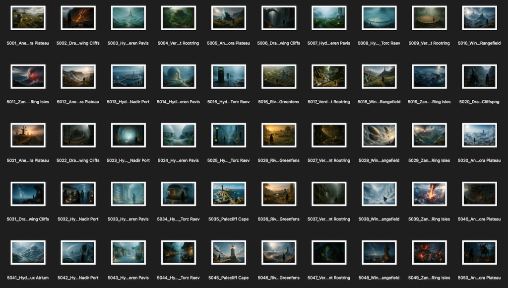 No.5001-5100: Concept art style illustration collection