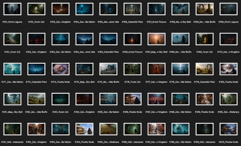 No.5101-5200: Concept art style illustration collection