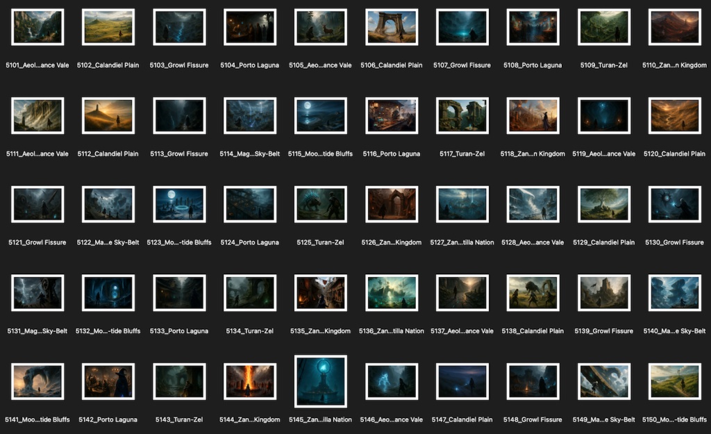 No.5101-5200: Concept art style illustration collection