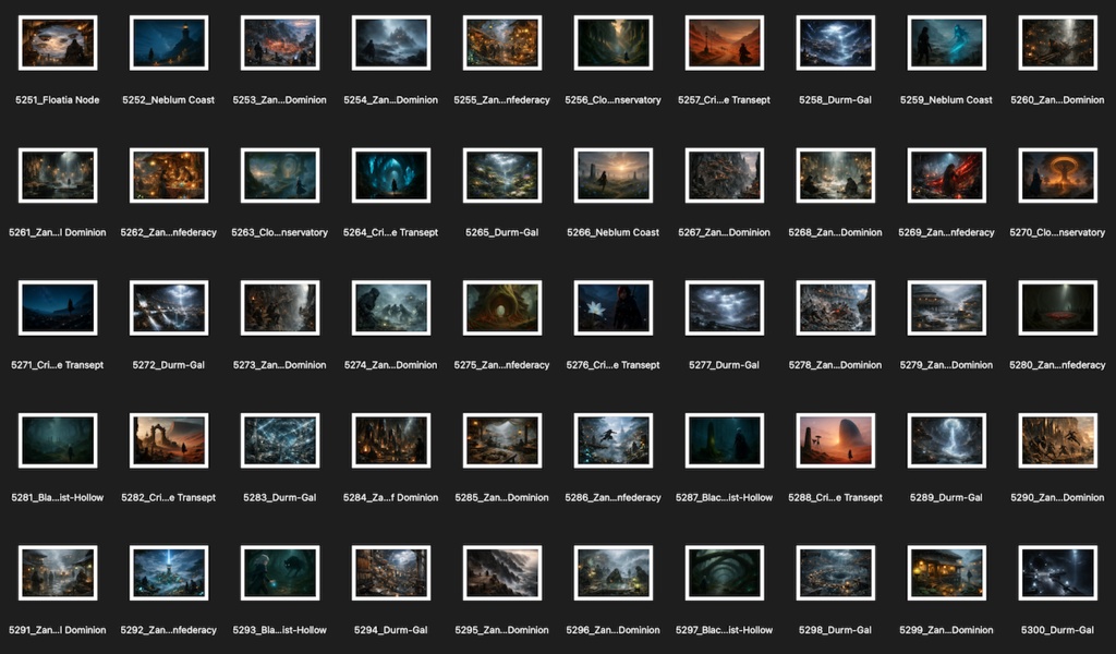 No.5201-5300: Concept art style illustration collection